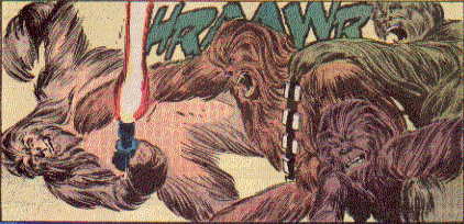 Chewie goin' crazy 
Wookie-style